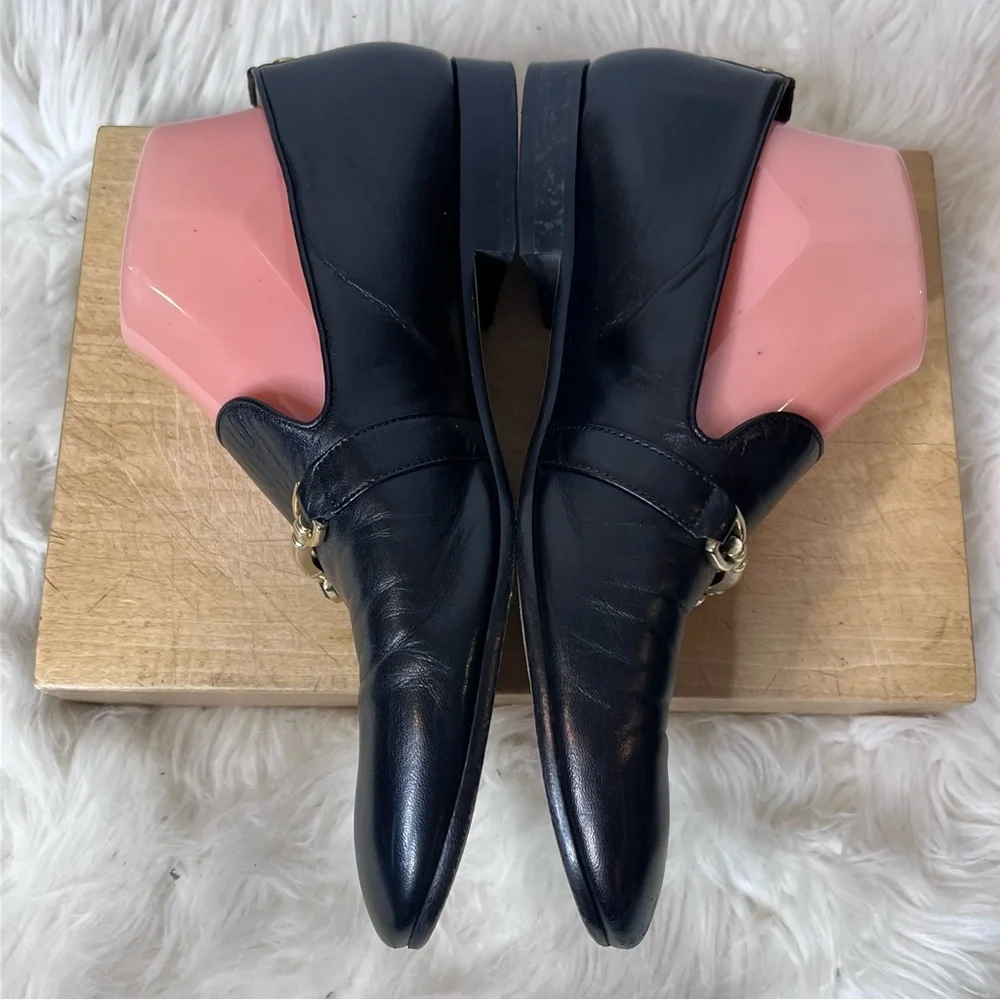 Marc Cain Black Leather Slip-On Loafers